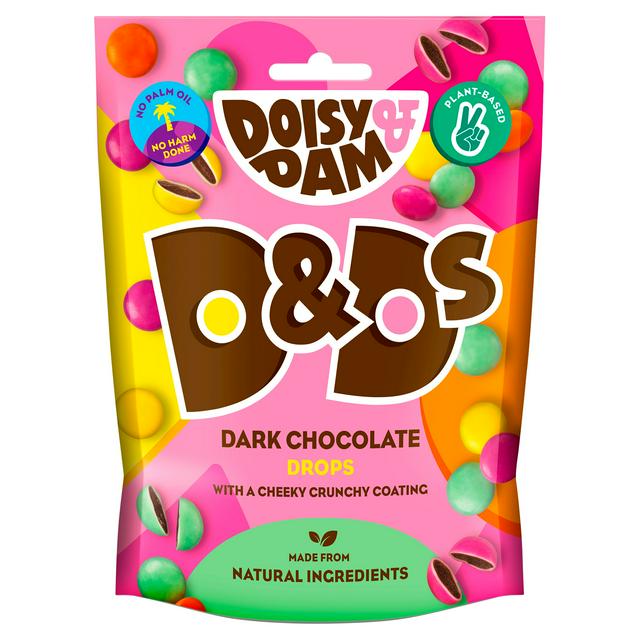 Doisy & Dam Dark Choc Drops D&D's Share Pouch 80g RRP £2.75 CLEARANCE XL £1.50